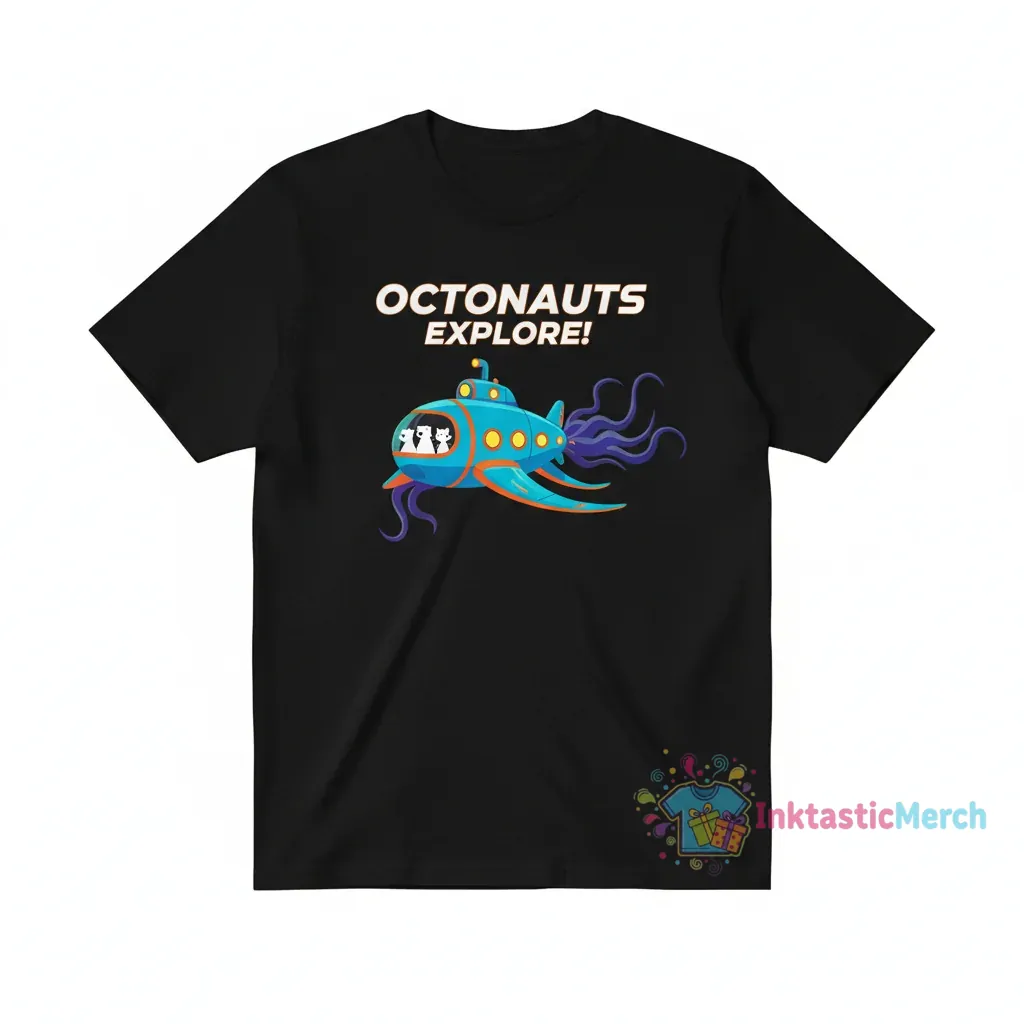 The Octonauts Men's Heavyweight T-Shirt - Black, Size S 1 The Octonauts Men's Heavyweight T-Shirt - Black, Size S