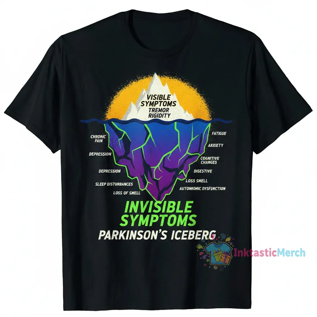 The Parkinson's Iceberg - Parkinsons Disease - T-Shirt Men's Heavyweight T-shirt 1 The Parkinson's Iceberg - Parkinsons Disease - T-Shirt Men's Heavyweight T-shirt