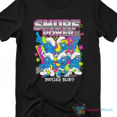The Smurfs Picture Collage 90s Bootleg T-Shirt