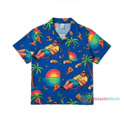 The Sopranos Tony Soprano Button Down Hawaiian Shirt for Kids - Durable & Vibrant!