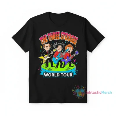 The Three Stooges World Tour Electric Classic T-Shirt - Black