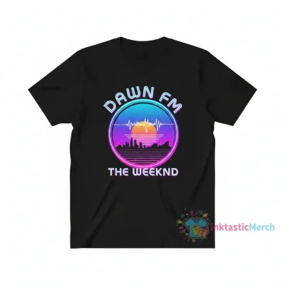 The Weeknd Dawn FM Classic Men's Black T-Shirt (Blank) - Size S