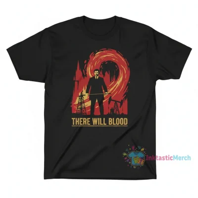 There Will Be Blood Movie Poster Men's Heavyweight T-Shirt - Black, Size S