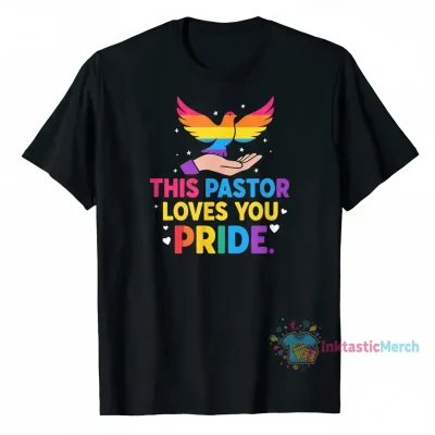 This Pastor Loves You Pride Gay Parade T-Shirts Men's Heavyweight T-shirt