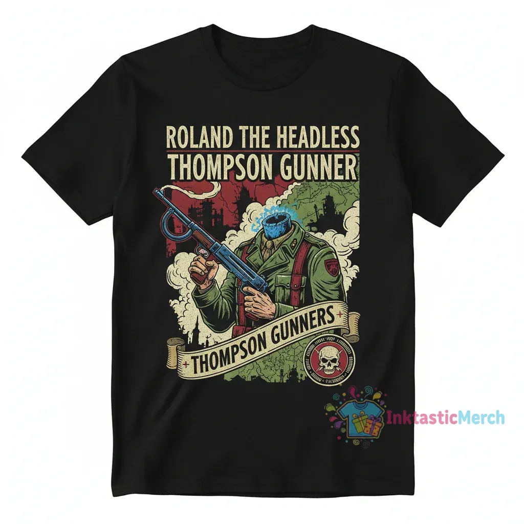 Thompson Gunners Vintage Tee - Roland the Headless Gunner Tribute 1 Thompson Gunners Vintage Tee - Roland the Headless Gunner Tribute