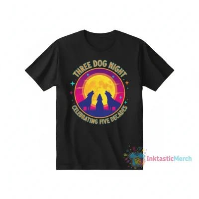 Three Dog Night Band Men's Heavyweight T-Shirt - Black, Size S