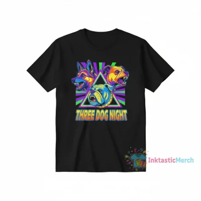 Three Dog Night Men's Heavyweight Black T-Shirt - Size S