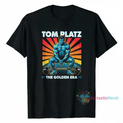 Tom Platz The Golden Era Men's Heavyweight T-Shirt - Black, Size S