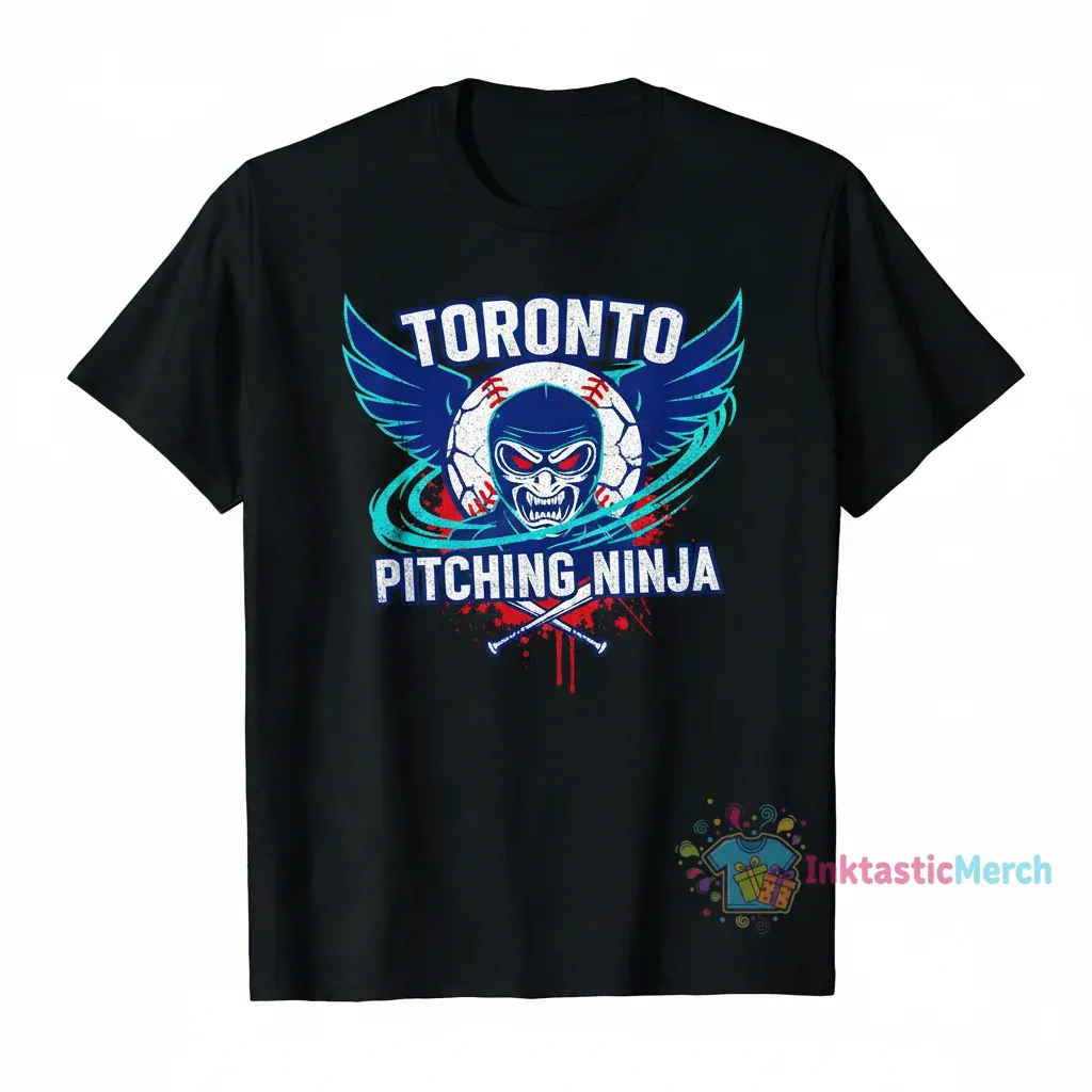 Toronto Blue Jays Pitching Ninja Baseball Shirt 1 Toronto Blue Jays Pitching Ninja Baseball Shirt