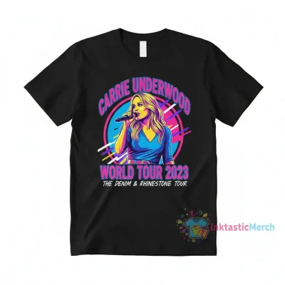 Carrie Underwood 2023 World Tour Concert Men's Heavyweight T-Shirt - Black, Size S