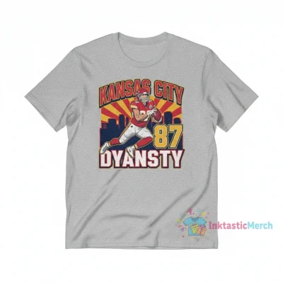 Travis Kelce 87 Kansas City Dynasty Vintage Graphic T-Shirt
