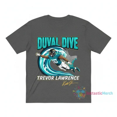 Trevor Lawrence Duval Dive Jacksonville Jaguars Signature Shirt