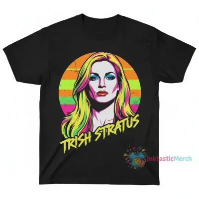 Trish Stratus Black & White Photo T-Shirt - Professional Wrestling Fan Apparel