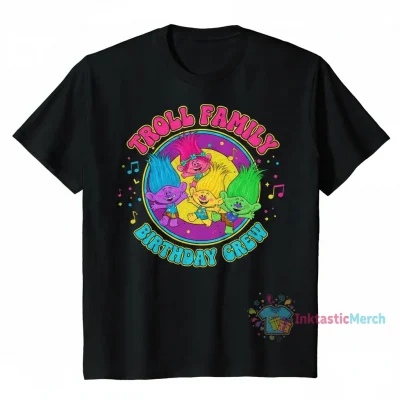 Trolls Birthday Shirts, Troll Birthday Outfit, Family Matching Birthday Shirt, Trolls Family Shirts, Trolls Shirt Men's Classic T-shirt Design File Black