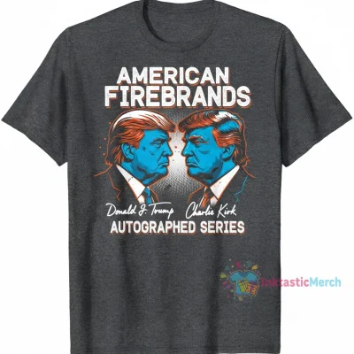 Donald Trump & Charlie Kirk Autographed T-Shirt