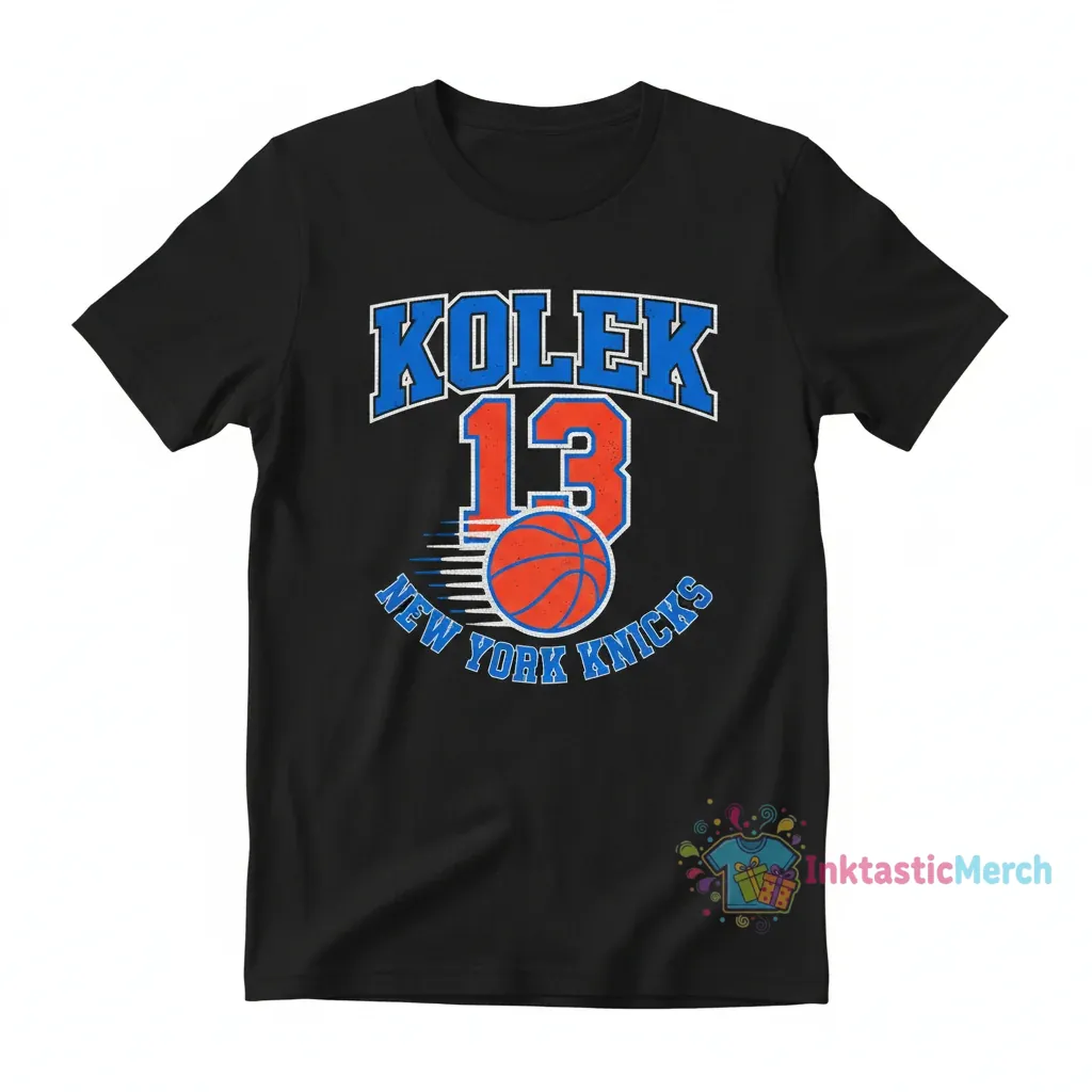 Tyler Kolek 13 New York Knicks Elite Basketball Jersey T-Shirt 1 Tyler Kolek 13 New York Knicks Elite Basketball Jersey T-Shirt