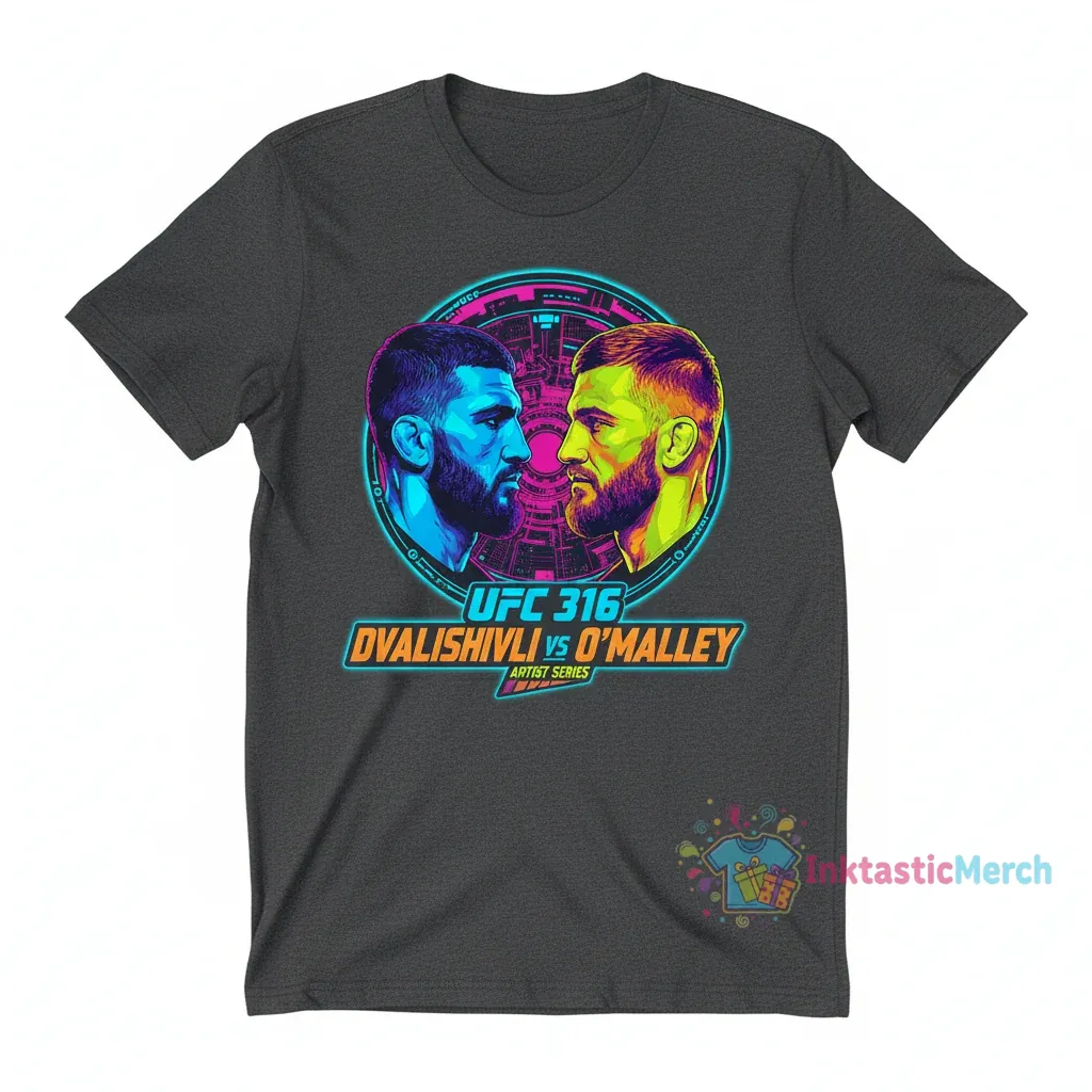 UFC 316 Merab Dvalishvili vs. Sean O'Malley Artist Series T-Shirt 1 UFC 316 Merab Dvalishvili vs. Sean O'Malley Artist Series T-Shirt