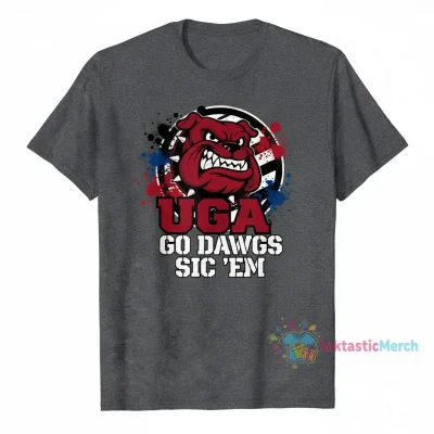 UGA Go Dawgs Sic 'EM Painted Mascot T-Shirt