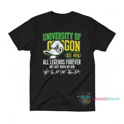 University of Oregon Ducks Est. 1876: 'All Legends Forever' Signature Shirt