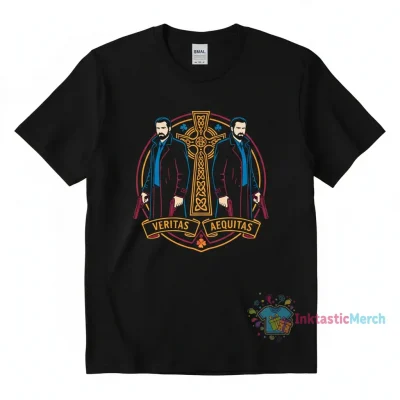 Veritas Aequitas Boondocks Saint Men's Heavyweight T-Shirt - Black (Size S)