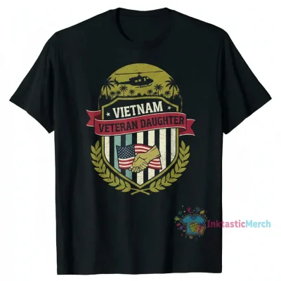 Home 8 Vietnam Veteran Daughter Shirt for the Daughter of the Vet Men's Heavyweight T-shirt S Black