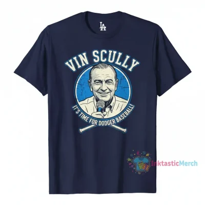 Vin Scully Los Angeles Dodgers Sports Commentator T-Shirt - Classic Tribute Tee