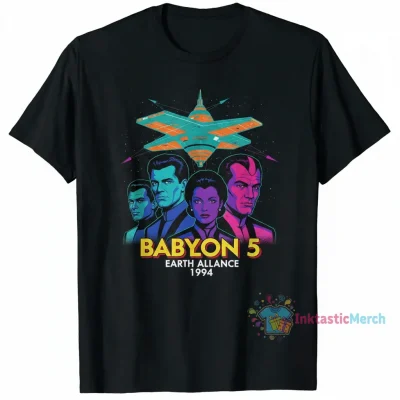 1994 Babylon 5 Heavyweight Tee - Vintage Black