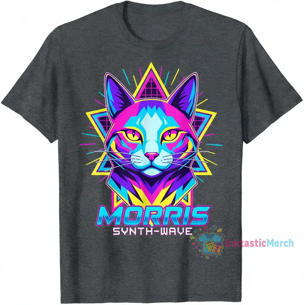 Vintage 80s Morris Cat Shirt Men's Heavyweight T-shirt M Sport grey 1 Vintage 80s Morris Cat Shirt Men's Heavyweight T-shirt M Sport grey