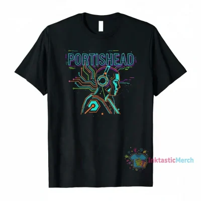 Vintage 90s Portishead Band T-Shirt Men's Heavyweight Black - Size S