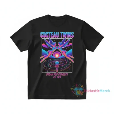 Vintage Cocteau Twins Heavyweight T-Shirt - Classic Black (Men's S)