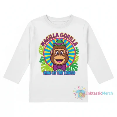 Vintage Magilla Gorilla Kids Long Sleeve Tee Kids's 5-6T White