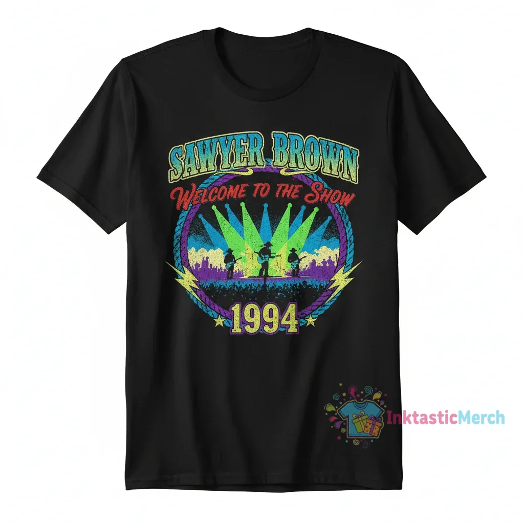 Vintage Sawyer Brown Tour 1994 T-Shirt Men's Heavyweight T-shirt 1 Vintage Sawyer Brown Tour 1994 T-Shirt Men's Heavyweight T-shirt