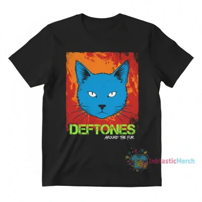 Deftones 'Around the Fur' Cat Tee - Vintage Black (Size S)