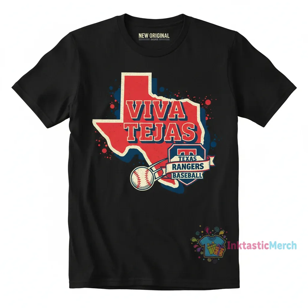 Viva Tejas Texas Rangers Baseball Tee 1 Viva Tejas Texas Rangers Baseball Tee