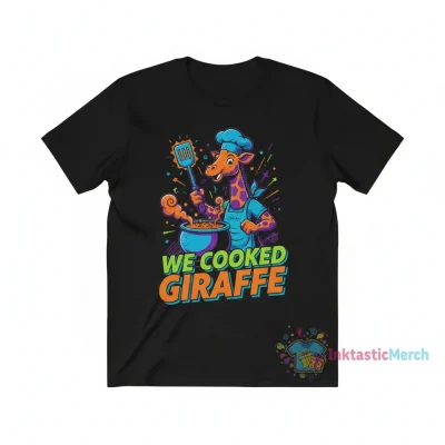 We Cooked Giraffe T-Shirt - Unique Animal Print Graphic Tee