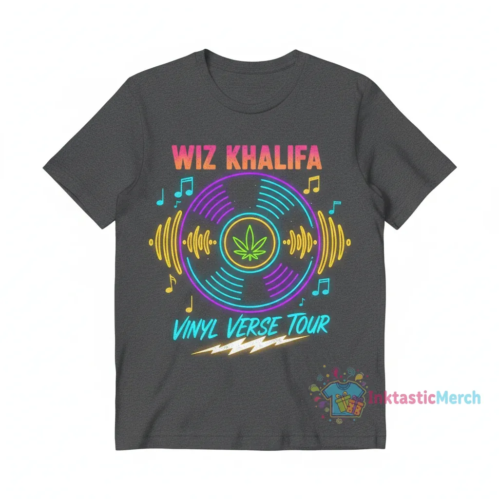 Wiz Khalifa Vinyl Verse Tour T-Shirt 1 Wiz Khalifa Vinyl Verse Tour T-Shirt