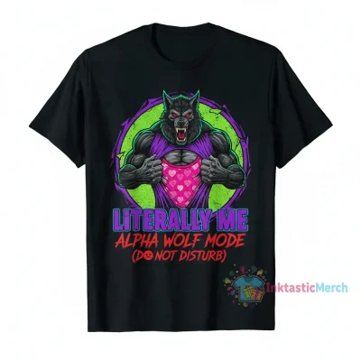 Wolf Ripping Shirt, Meme Funny Shirt, Sitting Wolf, Literally Me, Offensive Gifts shirts, Emo Shirt, Alpha Wolf, Werewolf Men's Classic T-shirt