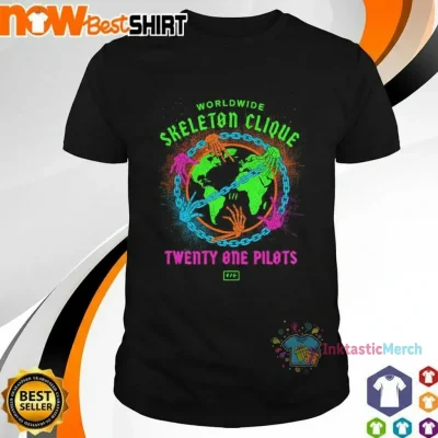Twenty One Pilots Skeleton Clique World Tour T-Shirt