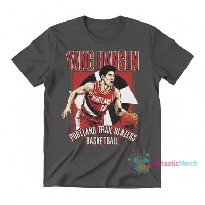 Yang Hansen Portland Trail Blazers Basketball Player Vintage T-Shirt