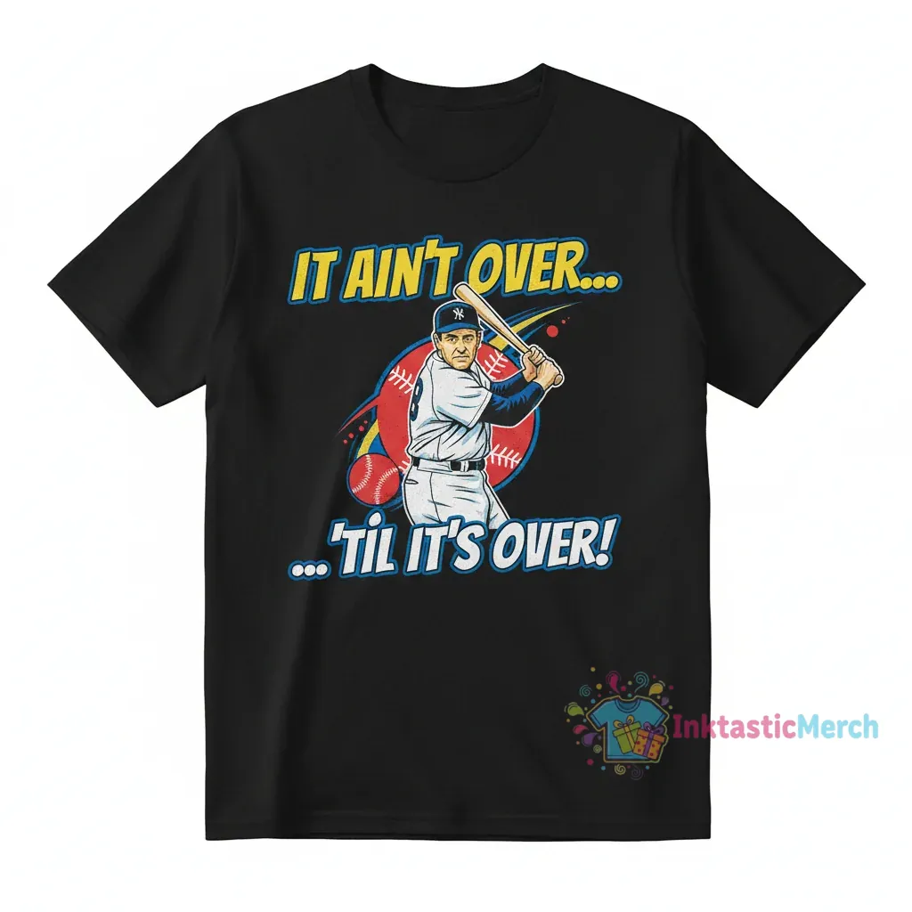 Yogi Berra Baseball Classic Men's Heavyweight T-Shirt - Black, Size S 1 Yogi Berra Baseball Classic Men's Heavyweight T-Shirt - Black, Size S