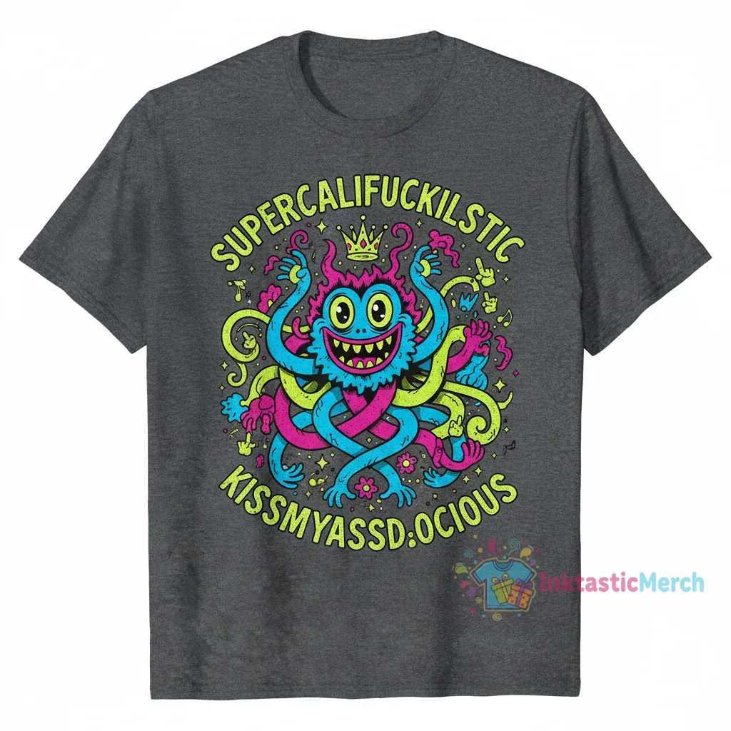 Supercalifuckilistic Kissmyassadocious T-Shirt - Funny Sarcastic Graphic Tee 1 Supercalifuckilistic Kissmyassadocious T-Shirt - Funny Sarcastic Graphic Tee
