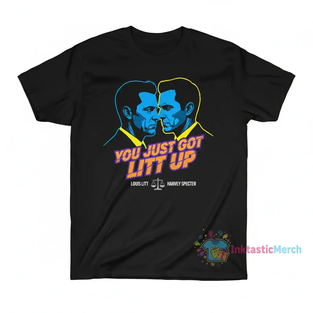 You Just Got Litt Up Louis Litt and Harvey Specter T-Shirt Men's Heavyweight T-shirt 1 You Just Got Litt Up Louis Litt and Harvey Specter T-Shirt Men's Heavyweight T-shirt