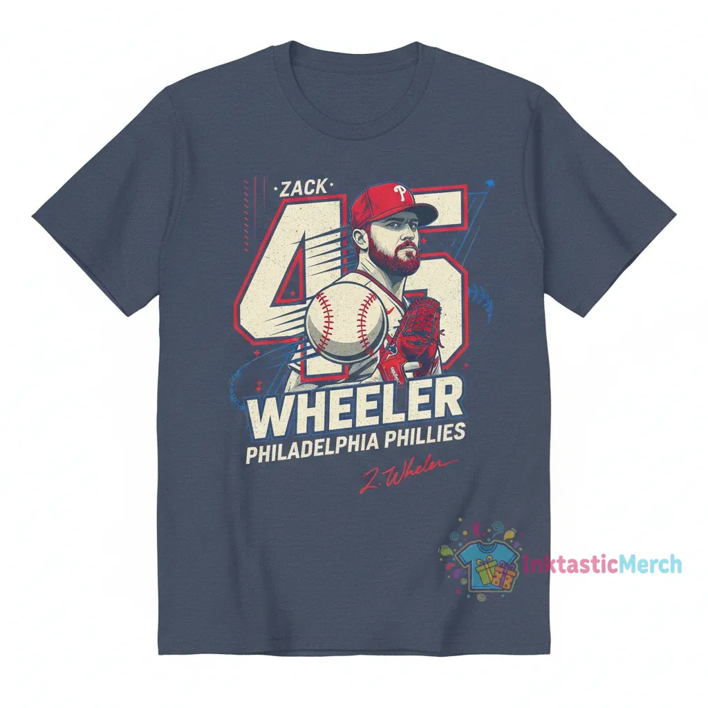 Zack Wheeler Autographed Phillies Pitcher Tee 1 Zack Wheeler Autographed Phillies Pitcher Tee