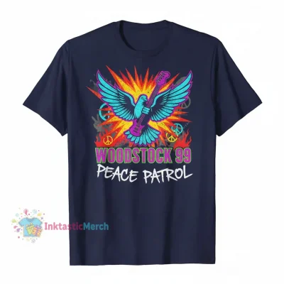 1999 Woodstock Peace Patrol Men's Jersey Tee - Lilac (XL)
