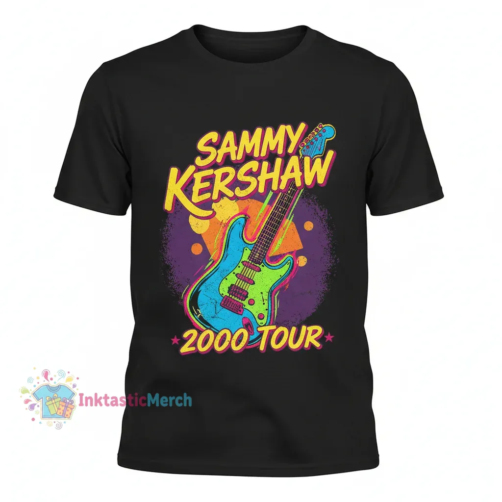 2000 Sammy Kershaw Tour T-Shirt - Men's Heavyweight Black - Size S 1 2000 Sammy Kershaw Tour T-Shirt - Men's Heavyweight Black - Size S