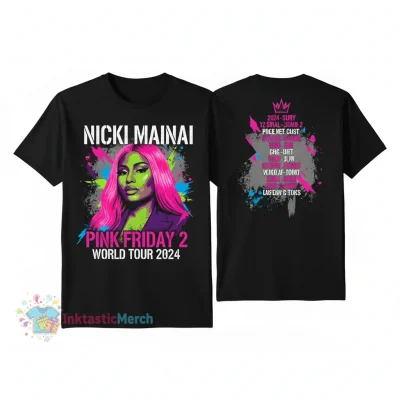 2024 Nicki Minaj Tour Heavyweight T-Shirt - Black (Size S)
