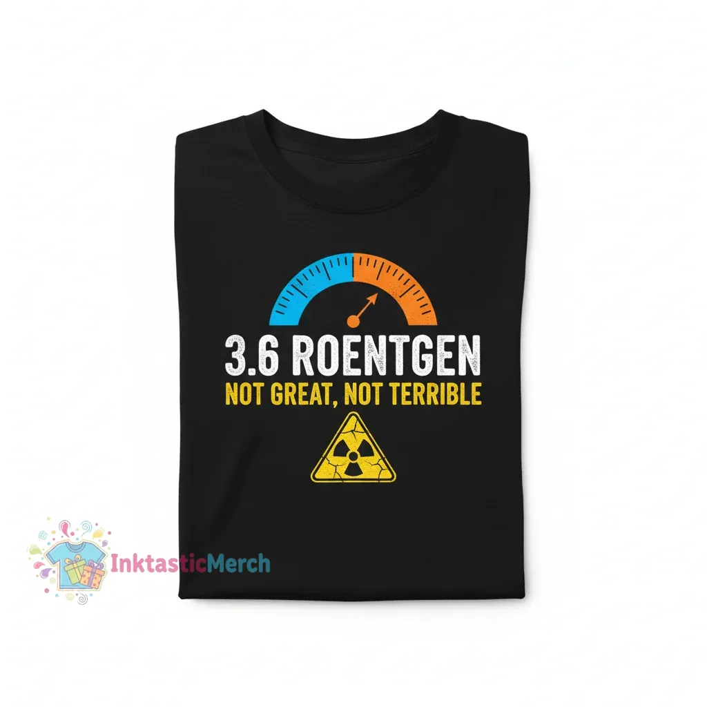 3.6 Roentgen "Not Great, Not Terrible" Chernobyl T-Shirt - Men's Heavyweight Black, Size S 1 3.6 Roentgen "Not Great, Not Terrible" Chernobyl T-Shirt - Men's Heavyweight Black, Size S