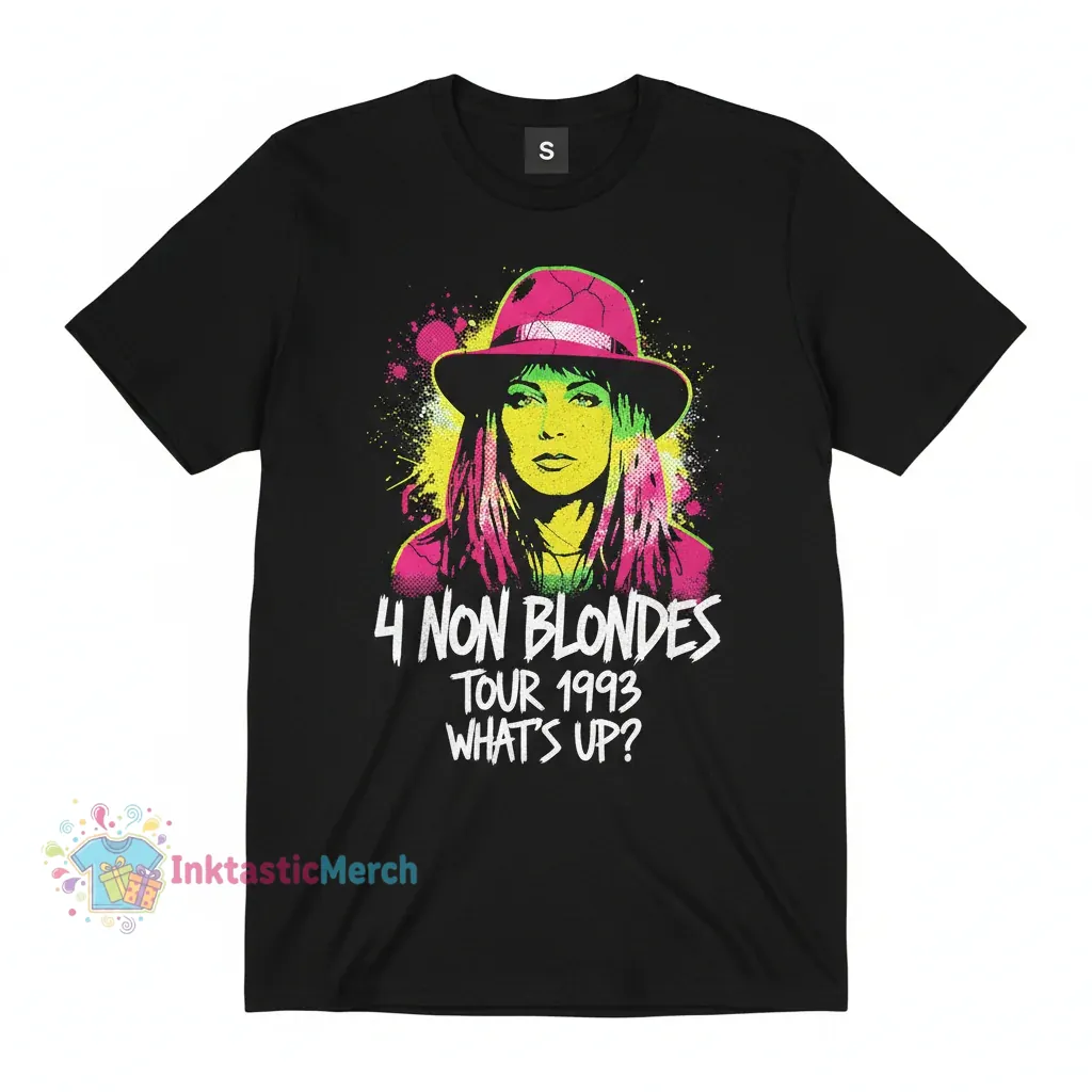 4 Non Blondes Band Tour Concert T-Shirt - Men's Heavyweight Black - Size S 1 4 Non Blondes Band Tour Concert T-Shirt - Men's Heavyweight Black - Size S