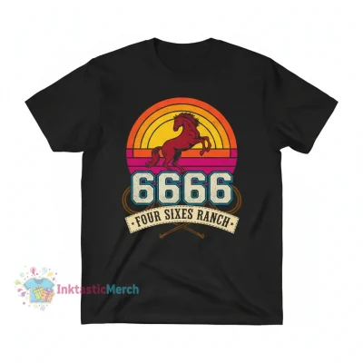 6666 Ranch Four Sixes Ranch Men's Classic Blank T-Shirt - Black, Size S
