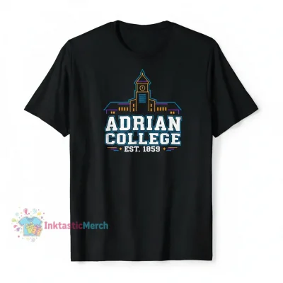 Adrian College Since 1859 Men's Heavyweight T-Shirt - Black, Size S